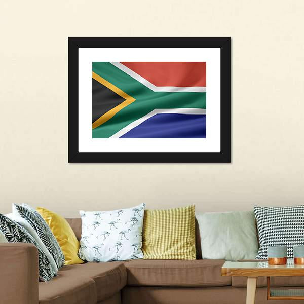 South Africa Flag Canvas Wall Art-3 Horizontal-Gallery Wrap-25" x 16"-Tiaracle