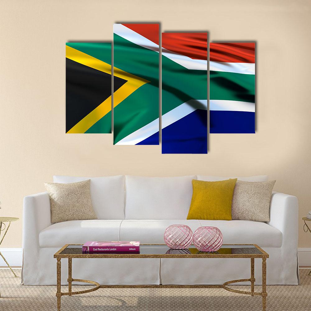 South Africa Flag Canvas Wall Art-4 Pop-Gallery Wrap-34" x 20"-Tiaracle
