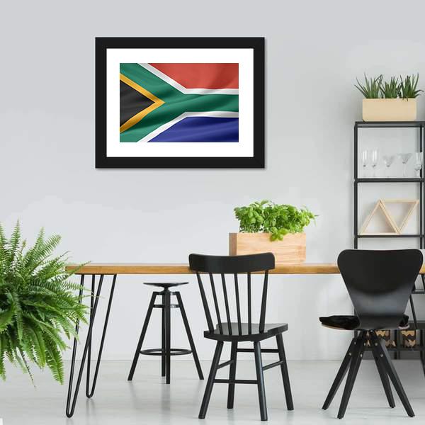 South Africa Flag Canvas Wall Art-3 Horizontal-Gallery Wrap-25" x 16"-Tiaracle