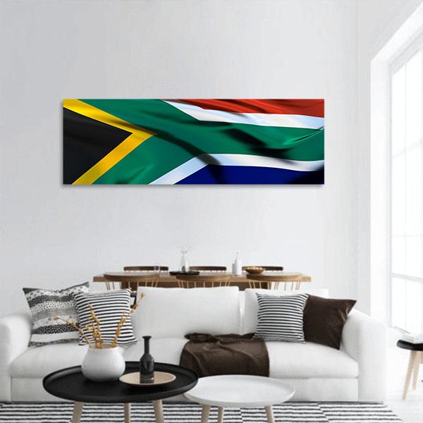 South Africa Flag Panoramic Canvas Wall Art-1 Piece-36" x 12"-Tiaracle