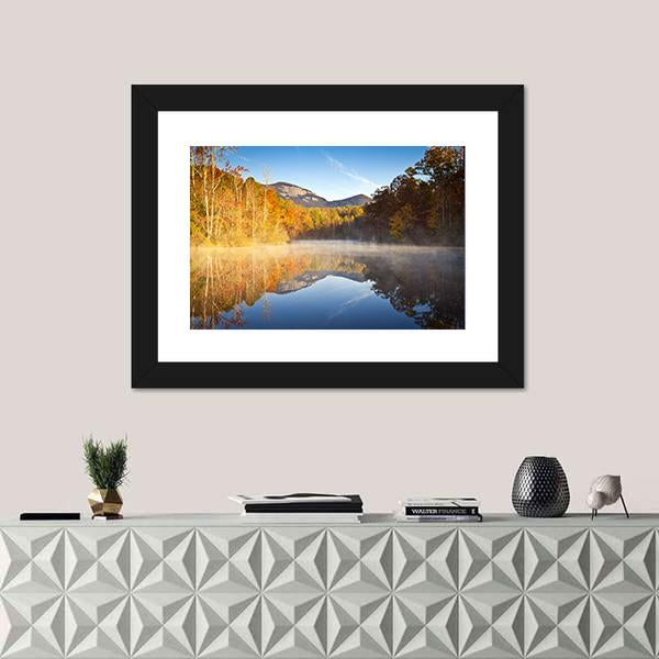 South Carolina Autumn Sunrise Canvas Wall Art-1 Piece-Framed Print-20" x 16"-Tiaracle