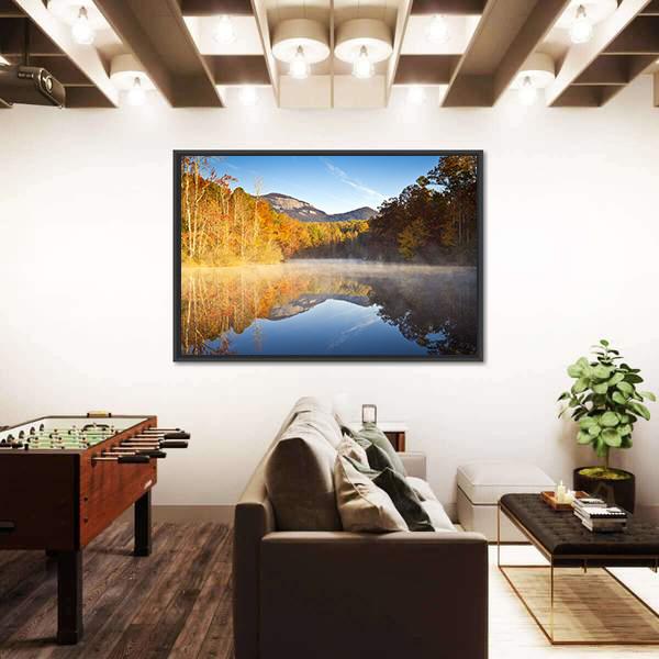 South Carolina Autumn Sunrise Canvas Wall Art-3 Horizontal-Gallery Wrap-25" x 16"-Tiaracle