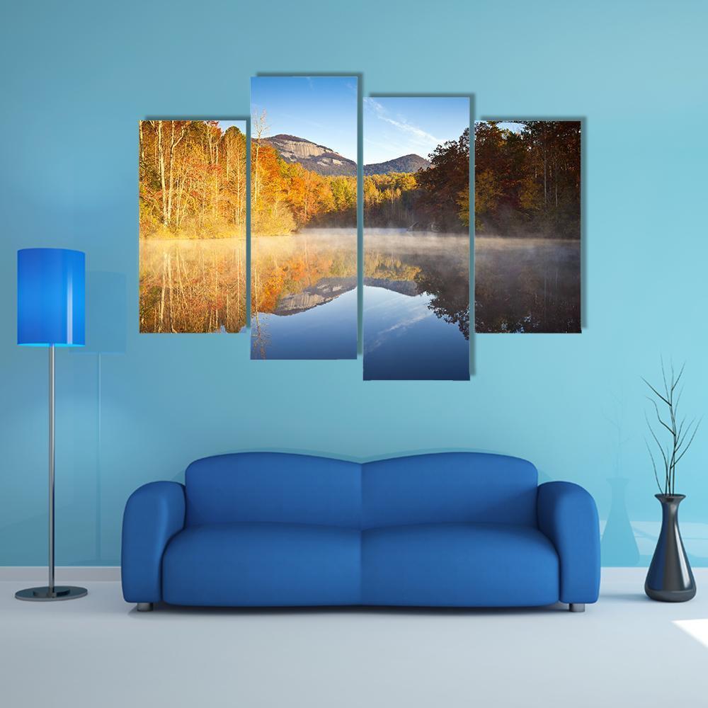 South Carolina Autumn Sunrise Canvas Wall Art-4 Pop-Gallery Wrap-50" x 32"-Tiaracle