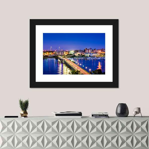 South Carolina Skyline Canvas Wall Art-1 Piece-Framed Print-20" x 16"-Tiaracle