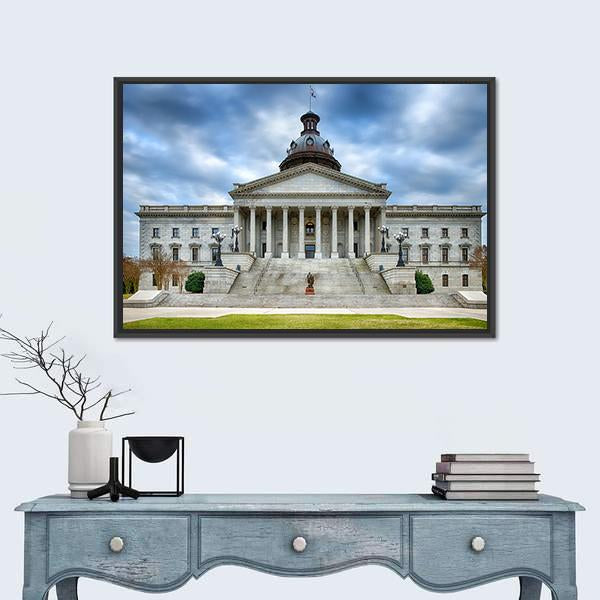 South Carolina State Capitol Building Canvas Wall Art-1 Piece-Floating Frame-24" x 16"-Tiaracle