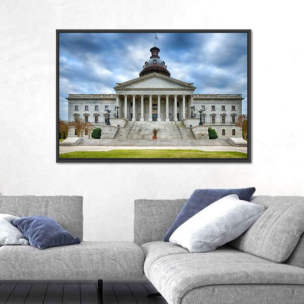 South Carolina State Capitol Building Canvas Wall Art-3 Horizontal-Gallery Wrap-25" x 16"-Tiaracle