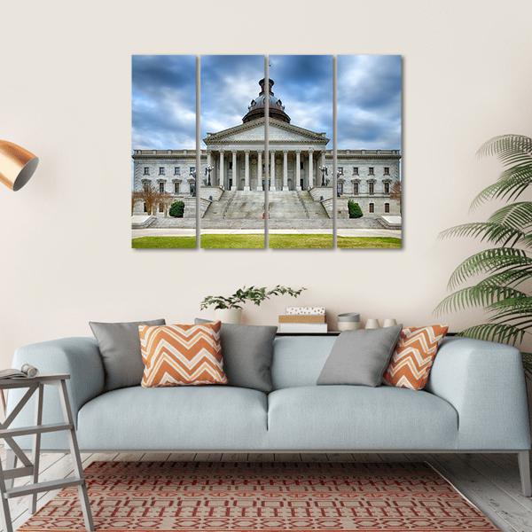 South Carolina State Capitol Building Canvas Wall Art-4 Horizontal-Gallery Wrap-34" x 24"-Tiaracle