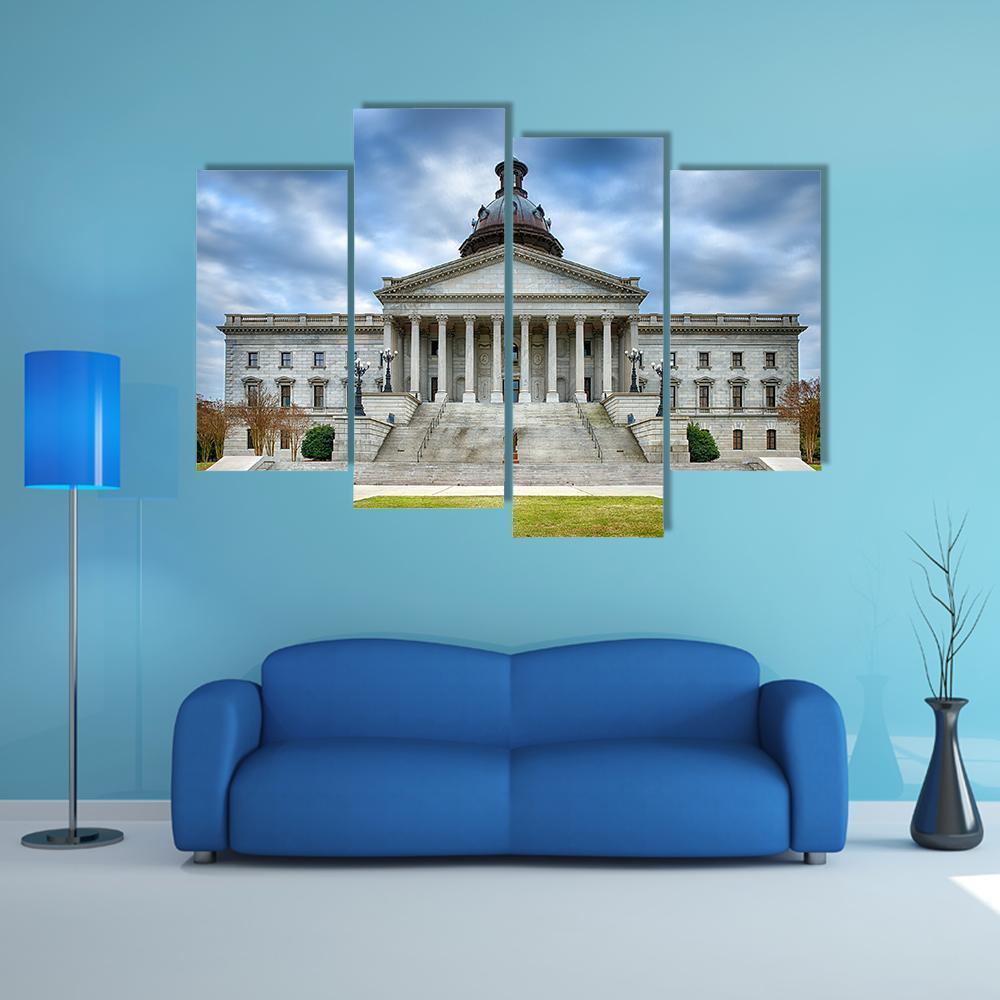 South Carolina State Capitol Building Canvas Wall Art-4 Pop-Gallery Wrap-50" x 32"-Tiaracle
