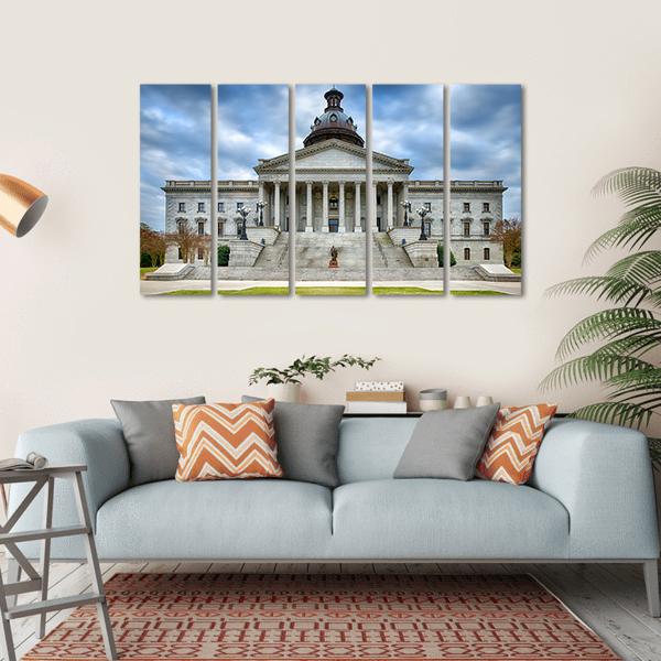 South Carolina State Capitol Building Canvas Wall Art-5 Horizontal-Gallery Wrap-22" x 12"-Tiaracle