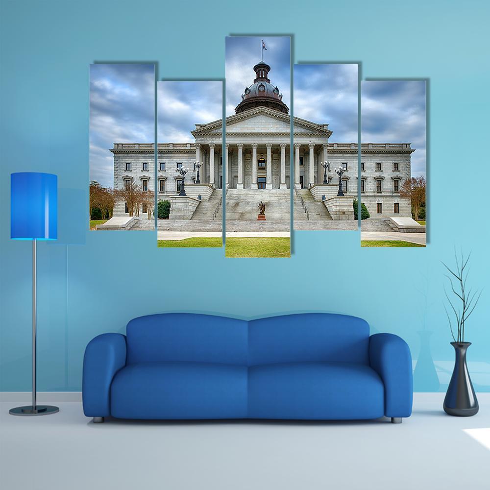 South Carolina State Capitol Building Canvas Wall Art-5 Pop-Gallery Wrap-47" x 32"-Tiaracle