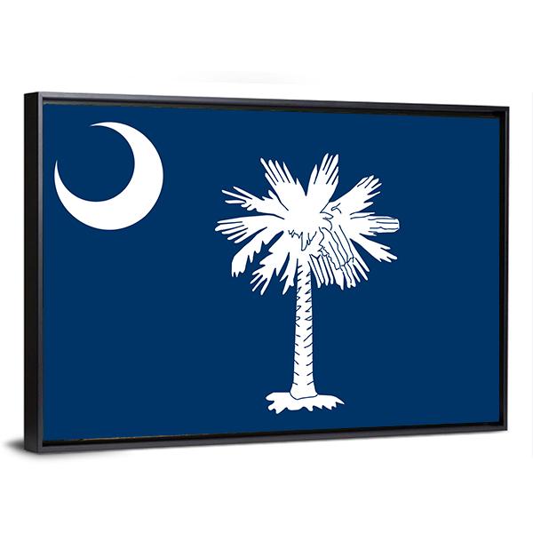 South Carolina State Flag Canvas Wall Art-3 Horizontal-Gallery Wrap-25" x 16"-Tiaracle