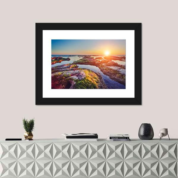 South Coast Of Island Sicily Italy Canvas Wall Art-1 Piece-Framed Print-20" x 16"-Tiaracle