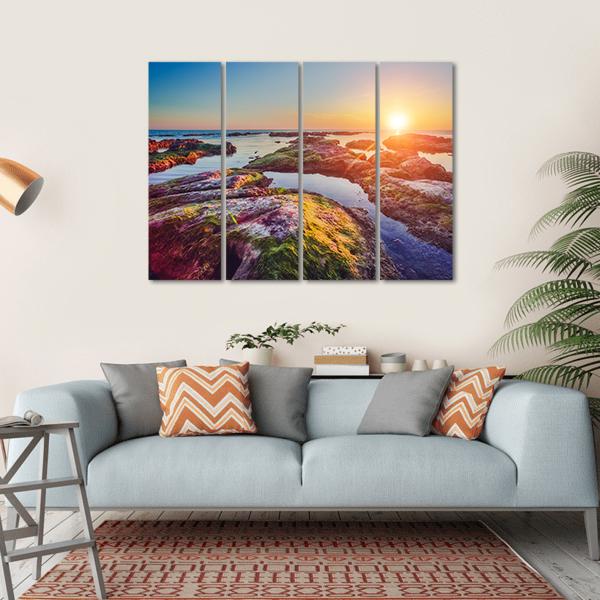 South Coast Of Island Sicily Italy Canvas Wall Art-4 Horizontal-Gallery Wrap-34" x 24"-Tiaracle