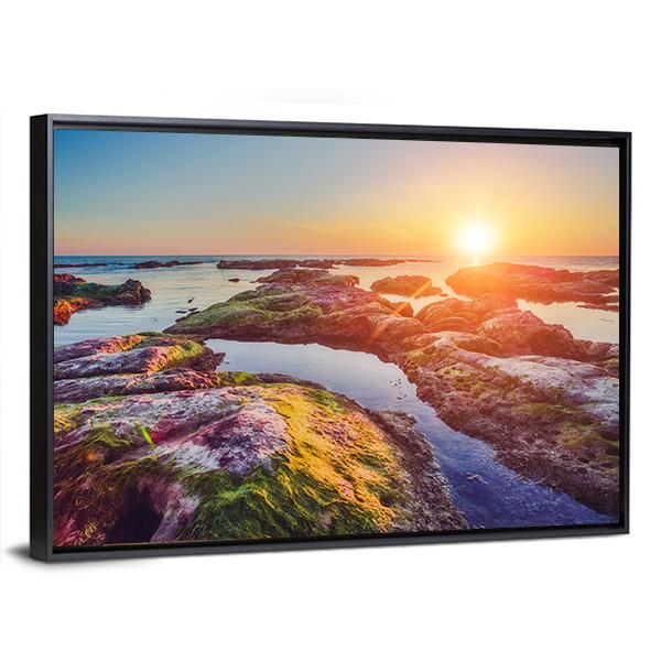 South Coast Of Island Sicily Italy Canvas Wall Art-3 Horizontal-Gallery Wrap-25" x 16"-Tiaracle