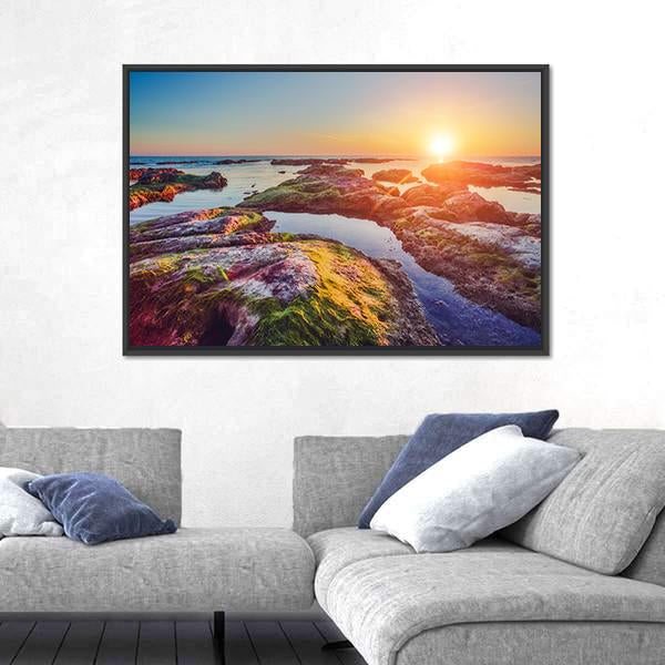 South Coast Of Island Sicily Italy Canvas Wall Art-3 Horizontal-Gallery Wrap-25" x 16"-Tiaracle