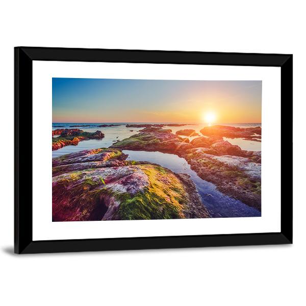 South Coast Of Island Sicily Italy Canvas Wall Art-3 Horizontal-Gallery Wrap-25" x 16"-Tiaracle