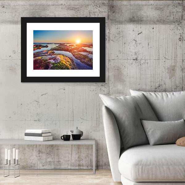 South Coast Of Island Sicily Italy Canvas Wall Art-3 Horizontal-Gallery Wrap-25" x 16"-Tiaracle