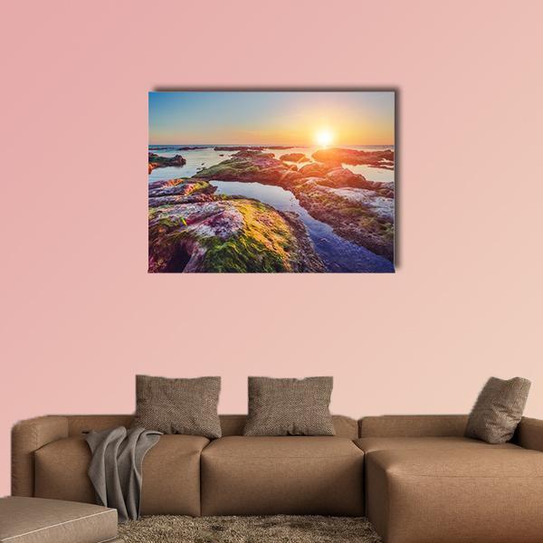 South Coast Of Island Sicily Italy Canvas Wall Art-1 Piece-Gallery Wrap-48" x 32"-Tiaracle