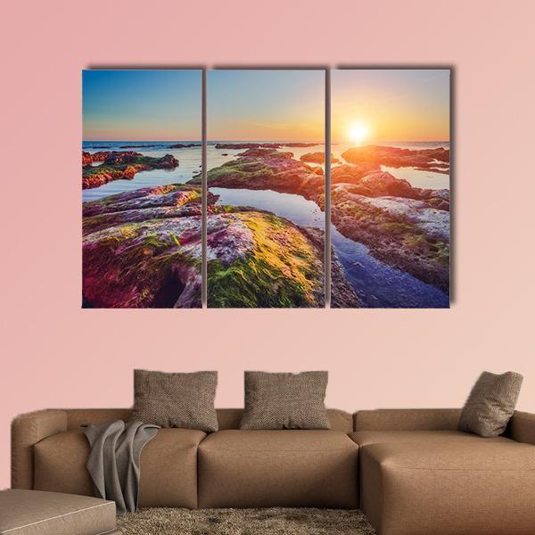 South Coast Of Island Sicily Italy Canvas Wall Art-3 Horizontal-Gallery Wrap-37" x 24"-Tiaracle