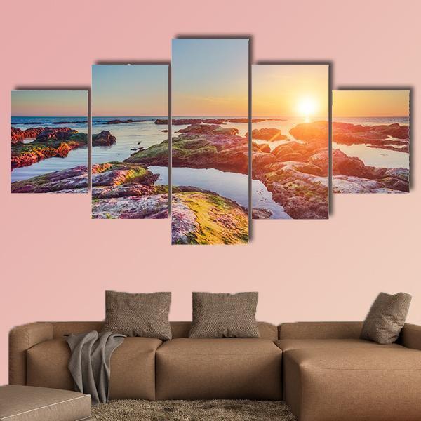 South Coast Of Island Sicily Italy Canvas Wall Art-5 Star-Gallery Wrap-62" x 32"-Tiaracle