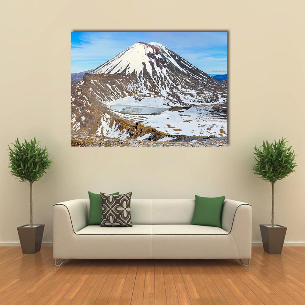 South Crater In Winter Canvas Wall Art-5 Horizontal-Gallery Wrap-22" x 12"-Tiaracle