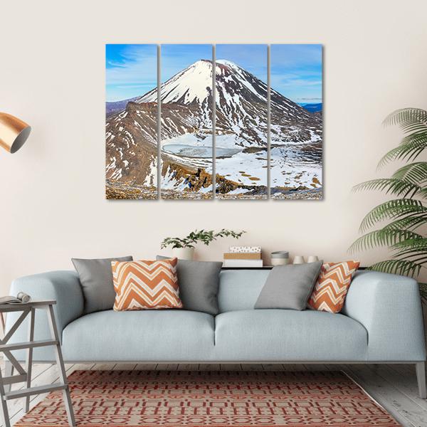 South Crater In Winter Canvas Wall Art-4 Horizontal-Gallery Wrap-34" x 24"-Tiaracle