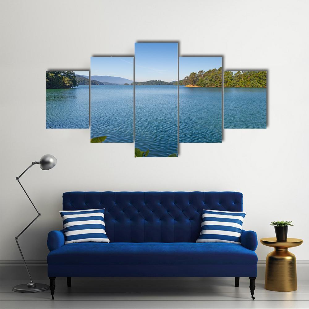South Holston Lake Canvas Wall Art-5 Star-Gallery Wrap-62" x 32"-Tiaracle