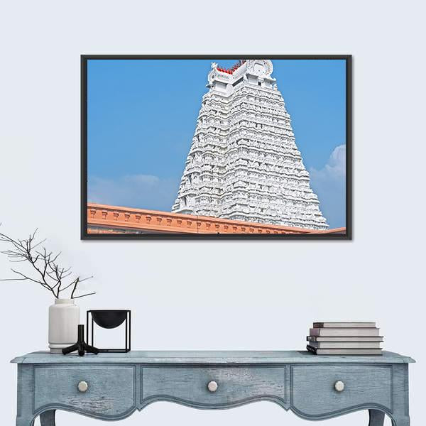 South Indian Temple Canvas Wall Art-1 Piece-Floating Frame-24" x 16"-Tiaracle