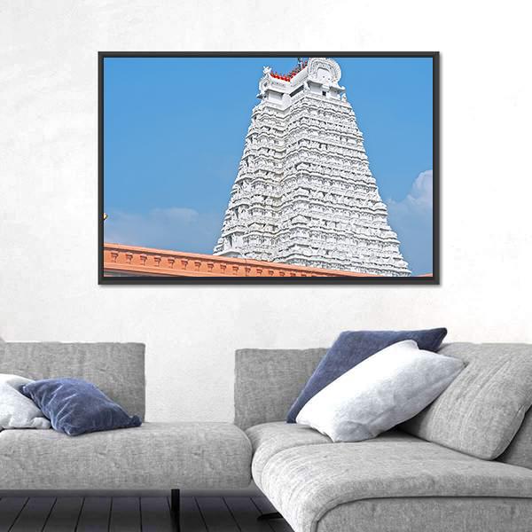 South Indian Temple Canvas Wall Art-3 Horizontal-Gallery Wrap-25" x 16"-Tiaracle