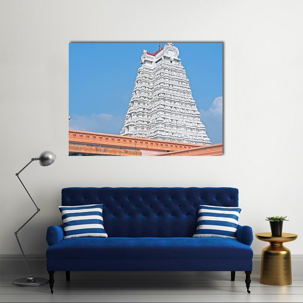 South Indian Temple Canvas Wall Art-1 Piece-Gallery Wrap-48" x 32"-Tiaracle