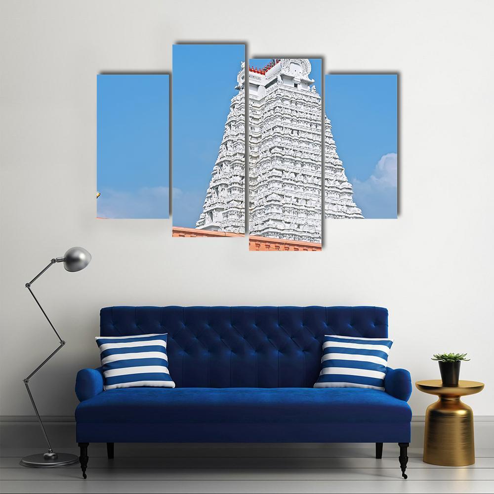 South Indian Temple Canvas Wall Art-4 Pop-Gallery Wrap-50" x 32"-Tiaracle