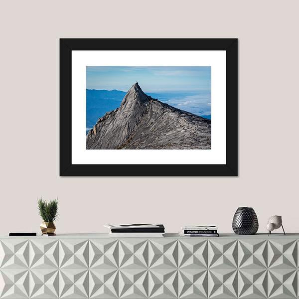 South Peak Of Kinabalu Mountain Canvas Wall Art-1 Piece-Framed Print-20" x 16"-Tiaracle