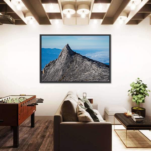 South Peak Of Kinabalu Mountain Canvas Wall Art-3 Horizontal-Gallery Wrap-25" x 16"-Tiaracle