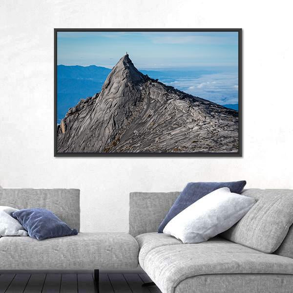 South Peak Of Kinabalu Mountain Canvas Wall Art-3 Horizontal-Gallery Wrap-25" x 16"-Tiaracle