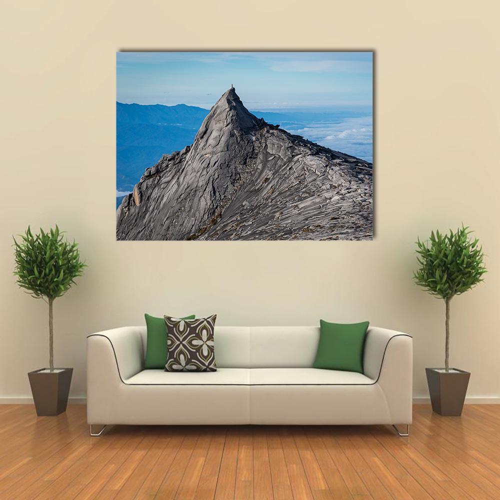 South Peak Of Kinabalu Mountain Canvas Wall Art-1 Piece-Gallery Wrap-48" x 32"-Tiaracle