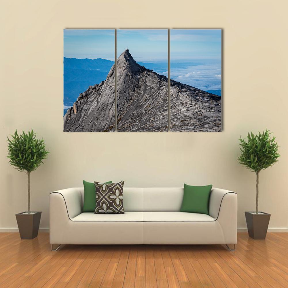 South Peak Of Kinabalu Mountain Canvas Wall Art-3 Horizontal-Gallery Wrap-37" x 24"-Tiaracle