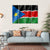 South Sudan Flag Canvas Wall Art-4 Horizontal-Gallery Wrap-34" x 24"-Tiaracle