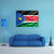 South Sudan Flag On Silk Texture Canvas Wall Art-4 Horizontal-Gallery Wrap-34" x 24"-Tiaracle