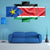 South Sudan Flag On Silk Texture Canvas Wall Art-3 Horizontal-Gallery Wrap-37" x 24"-Tiaracle