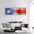 South Sudan Flag Panoramic Canvas Wall Art-3 Piece-25" x 08"-Tiaracle