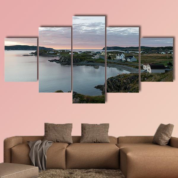 South Twillingate Island In Canada Canvas Wall Art-5 Star-Gallery Wrap-62" x 32"-Tiaracle