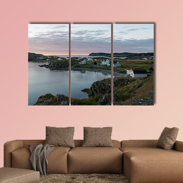 South Twillingate Island In Canada Canvas Wall Art-3 Horizontal-Gallery Wrap-37" x 24"-Tiaracle