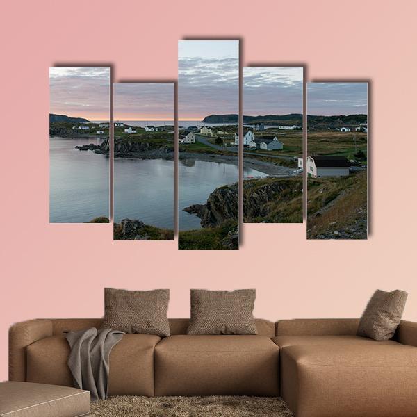 South Twillingate Island In Canada Canvas Wall Art-5 Pop-Gallery Wrap-47" x 32"-Tiaracle