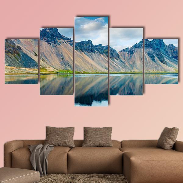Southeastern Icelandic Coast Canvas Wall Art-5 Star-Gallery Wrap-62" x 32"-Tiaracle