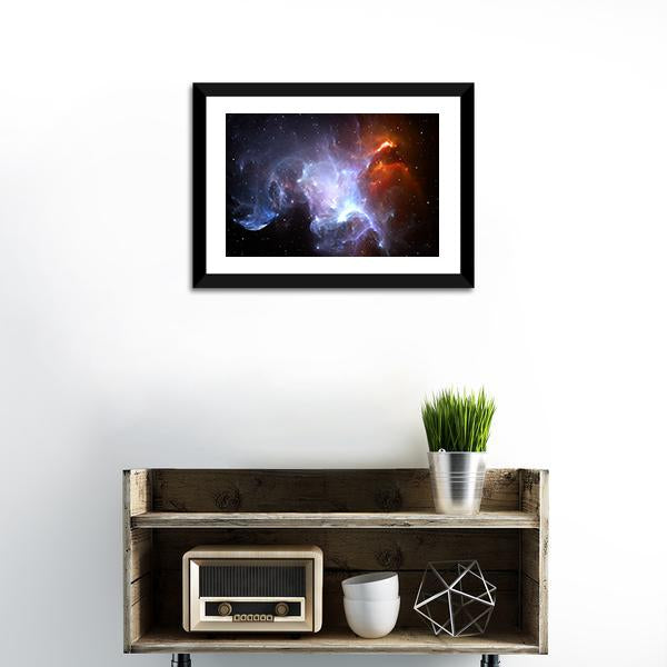 Space Nebula Canvas Wall Art-3 Horizontal-Gallery Wrap-25" x 16"-Tiaracle