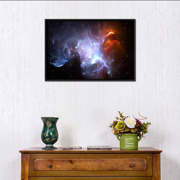 Space Nebula Canvas Wall Art-3 Horizontal-Gallery Wrap-25" x 16"-Tiaracle
