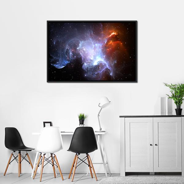 Space Nebula Canvas Wall Art-3 Horizontal-Gallery Wrap-25" x 16"-Tiaracle
