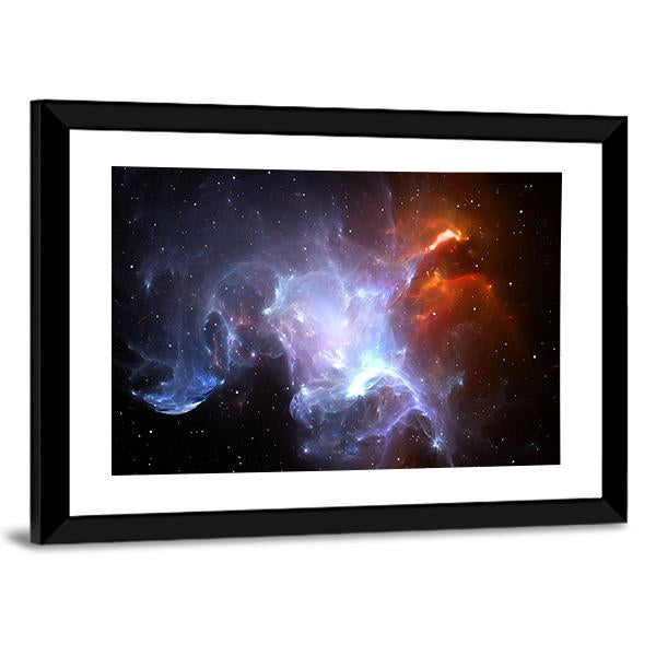 Space Nebula Canvas Wall Art-3 Horizontal-Gallery Wrap-25" x 16"-Tiaracle