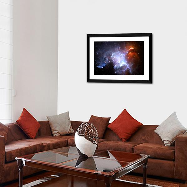 Space Nebula Canvas Wall Art-3 Horizontal-Gallery Wrap-25" x 16"-Tiaracle