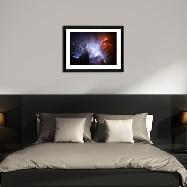 Space Nebula Canvas Wall Art-3 Horizontal-Gallery Wrap-25" x 16"-Tiaracle